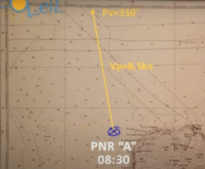 Carteggio oltre 12 miglia - 5112 - Vettore prua vera e velocità propria